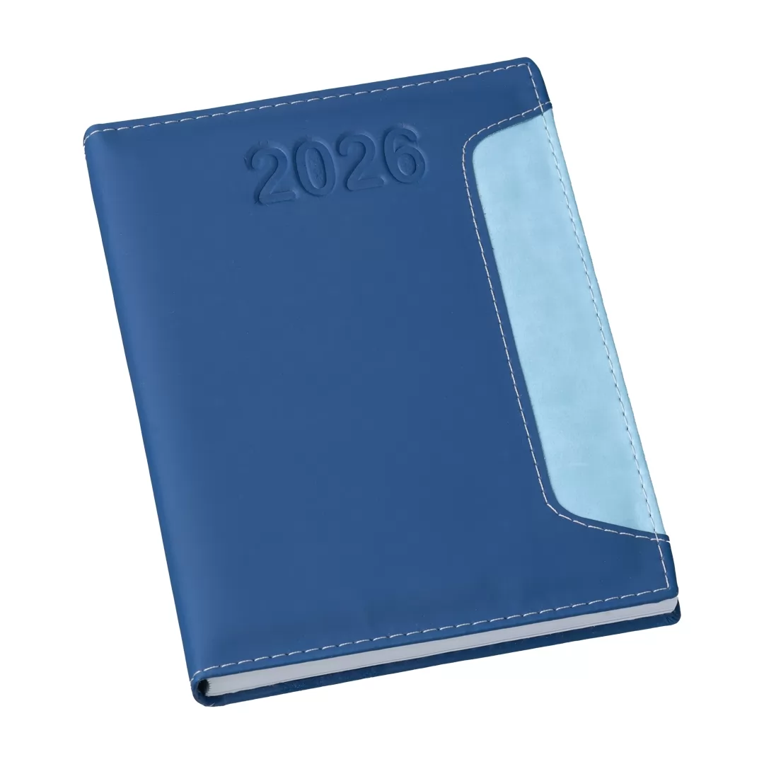 Agenda Estampada Azul Vertical