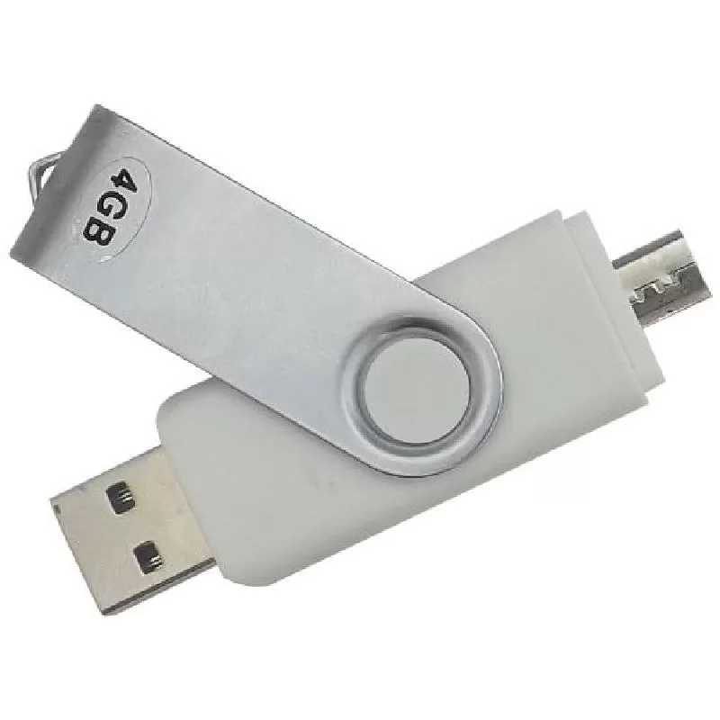 Pen Drive 4GB + Micro Usb p/ Smartphone 