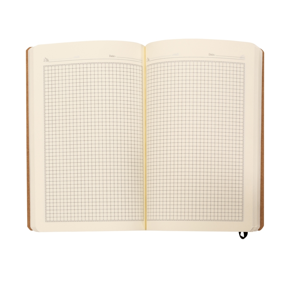 Caderneta tipo Moleskine com páginas Quadriculadas