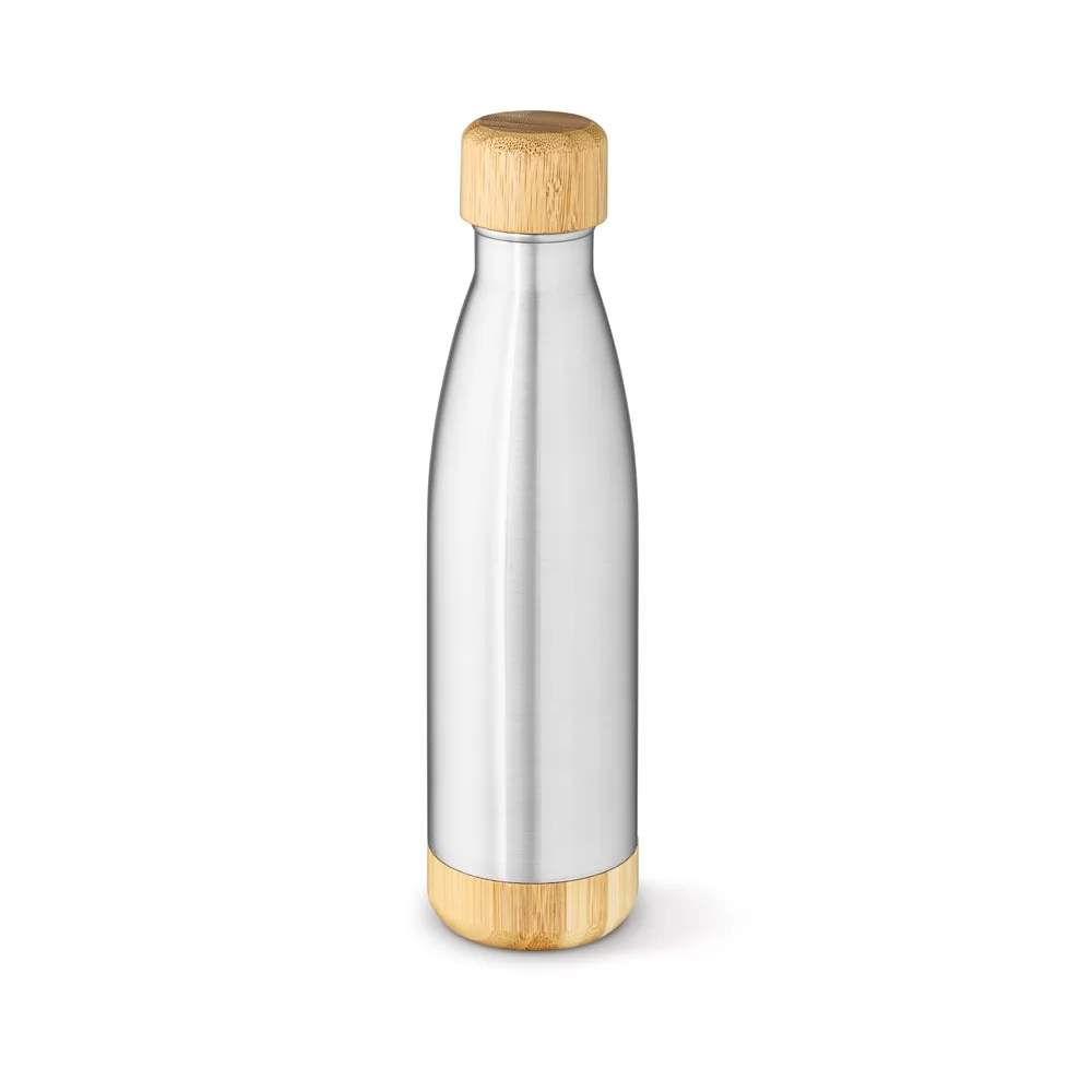 BROMELL 800. Garrafa em aço inox (90% reciclado) com tampa em bambu 800 mL