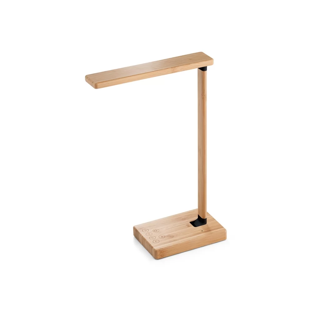 MOREY. Luminária em bambu com carregador wireless
